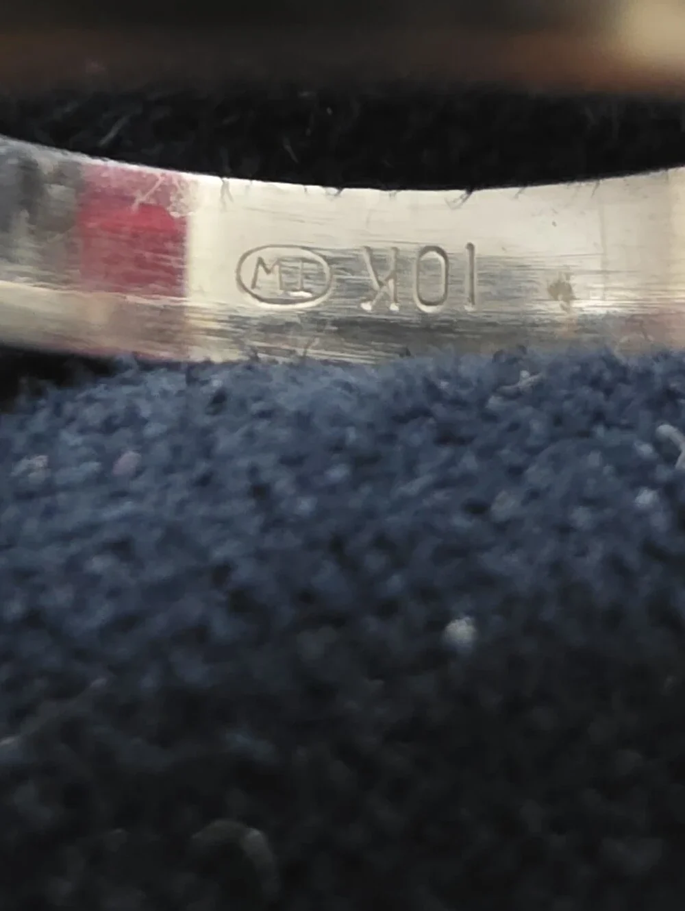 10k White Gold Band Ring